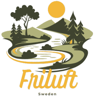 Het logo van Friluft Sweden. Vakantiehuis en Outdoor Actviteiten in Zweden