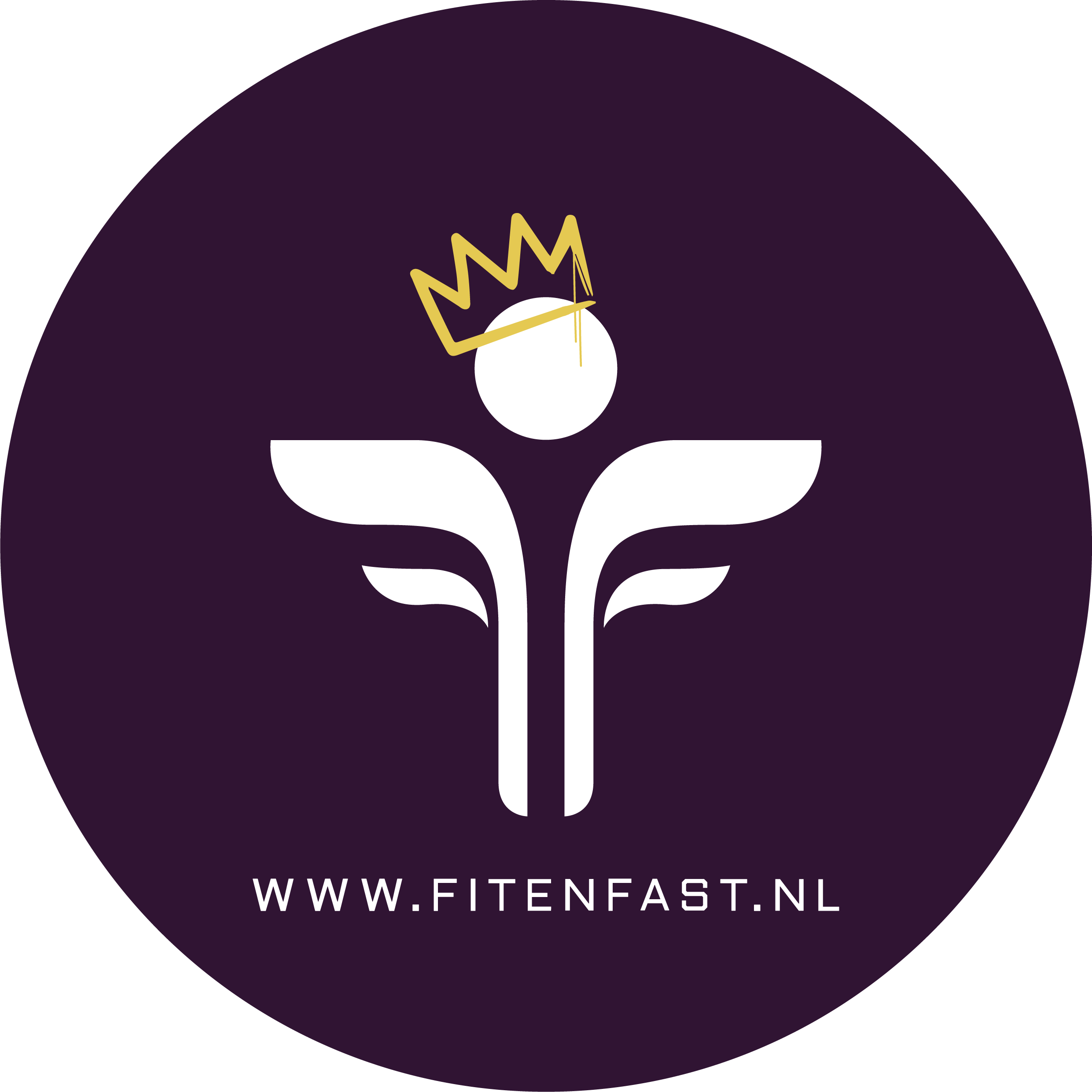 Logo van Fit & Fast. Marielle doet de social media voor Fit & Fast